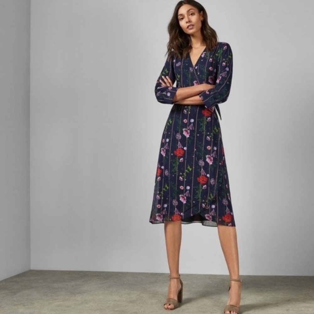 Ted Baker Elowisa Hedgerow Printed Wrap Dress –Ted Size 1